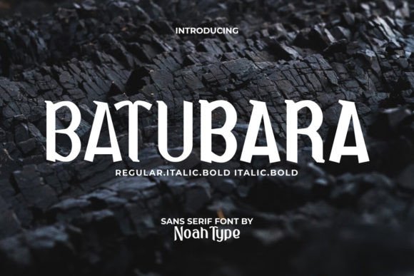 Batubara Font: Bold, Modern Style for Creative Projects