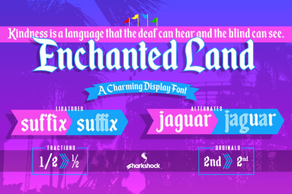 Enchanted Land: A Charming Display Typeface for Creative Projects