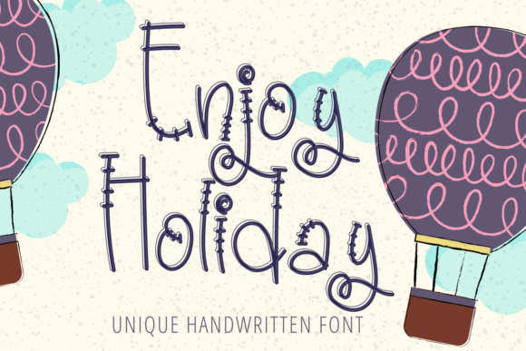 Enjoy Holiday: A Whimsical Typeface for Cheerful Designs