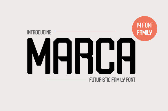 Marca: A Futuristic Display Font for Bold Designs