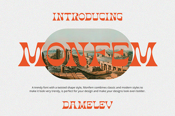Monfem: A Vintage Display Font for Unique Designs