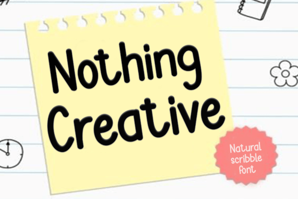 Nothing Creative: A Sweet Display Font for Every Design