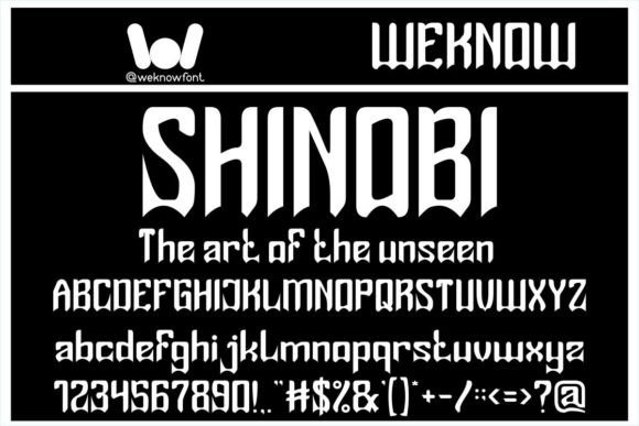 Shinobi: Gothic Samurai Display Font