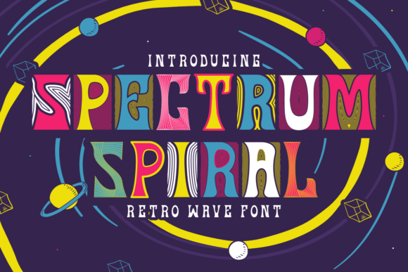 Spectrum Spiral: The Retro Wave Display Font That Captures '80s Energy