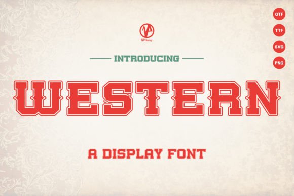 Western: A Bold Vintage Display Font for Creative Projects